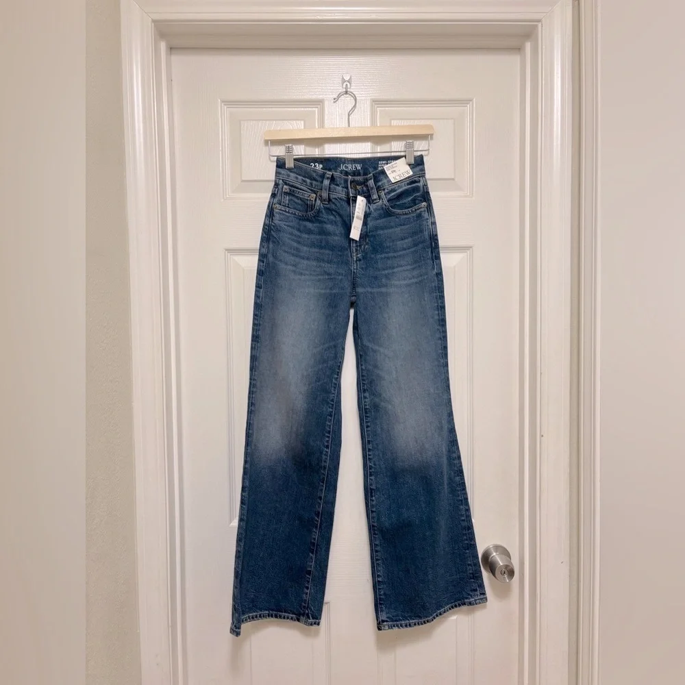 NWT J.Crew Petite Denim Trouser Jean in Charlotte Wash - Picture 5 of 10